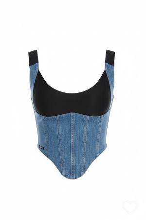 Denim corset